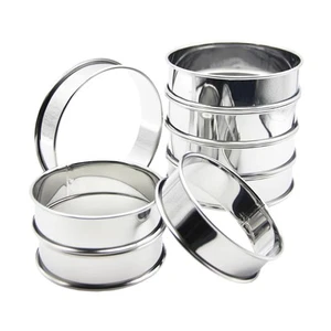 8 PCS Crumpet Rings Nonstick 3.15 Inch Stainless Steel English Muffin Rings D... - Picture 1 of 7