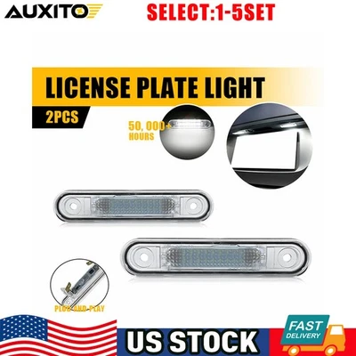 Fit Mercedes-Benz W124 W201 W202 18-SMD LED License Plate Lights White 2-10X - Image 1 of 4