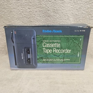 Vintage Radio Shack Voice Activated Cassette Tape Recorder 14-1110 Hands Free - Picture 1 of 7