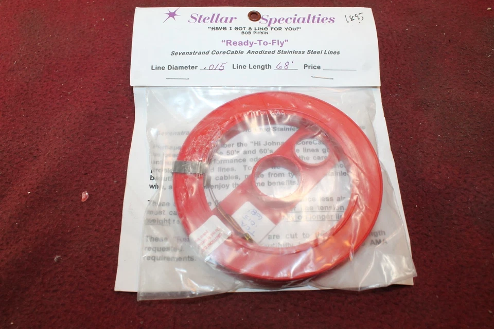 AVIÓN MODELO LÍNEA CONTROL SIETE HILOS ESTELAR .015 DIA 2 LÍNEAS 68 FT LÍNEAS  Foto 1 de 1