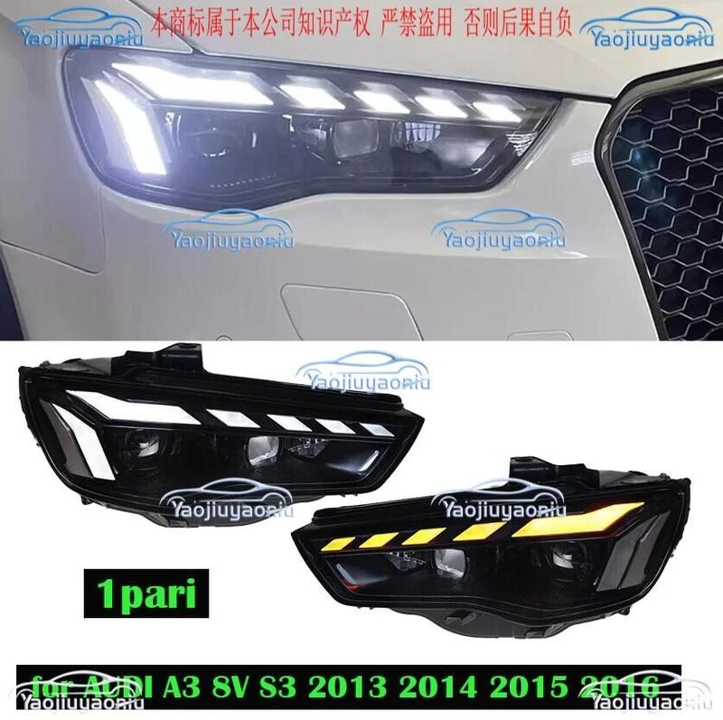 LED Headlights Assembly Front Lamps for AUDI A3 8V S3 2013 2014 2015 2016 Foto 1 de 1