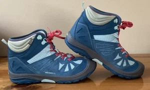 Merrell Capra Mid Turquoise Womans Size 7 Waterproof Hiking Boots Blue - Picture 1 of 9
