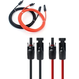 Red Solar Syste Z4 Wires Black Cable 14AWG For Photovoltaic 1meter 2.5mm2 PV - Picture 1 of 6