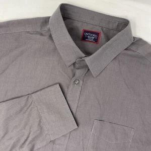 UNTUCKit Sangiovese Men's XXL Solid Grey Long Sleeve Button Front Shirt - Picture 1 of 5