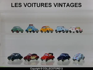 SERIE COMPLETE DE FEVES LES VOITURES VINTAGES- LES COX VW - Picture 1 of 1