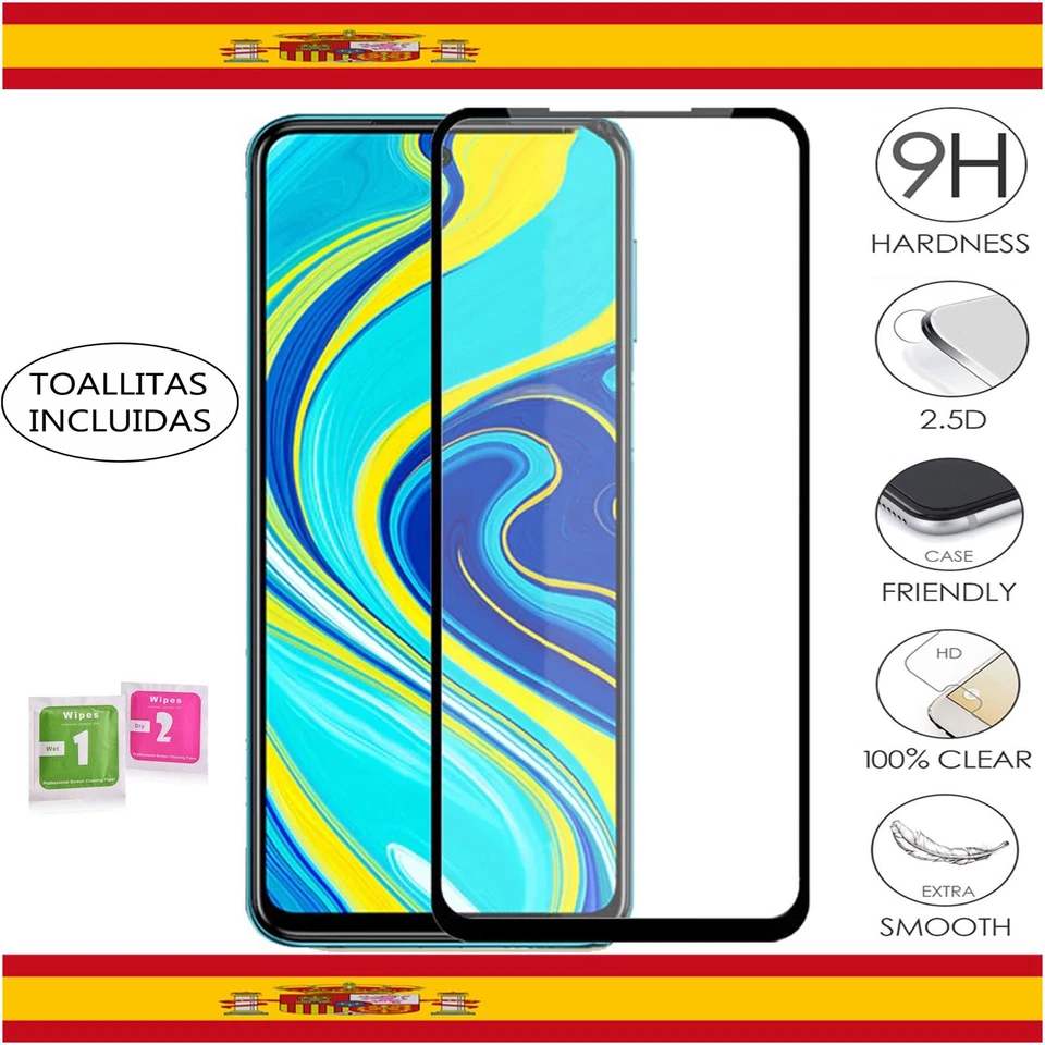PROTECTOR COMPLETO PANTALLA DE CRISTAL TEMPLADO PARA Xiaomi redmi note 7 8 9 Pro - Imagen 1 de 1