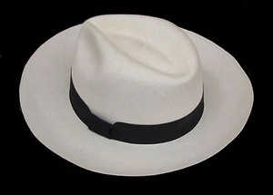 Genuine Panama Hat from Montecristi "Ultrafino" 30 weaves Men Woman Straw Fedora - Picture 1 of 8