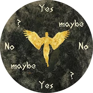 5" Pendelbrett - Wehen Wahrsagerei Message Board ""Goldener Engel"" schwarz - Bild 1 von 1