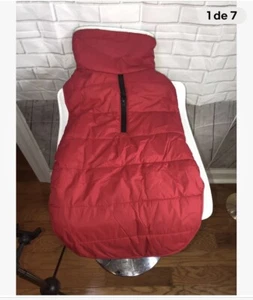 Maglione cane rosso fuzzy invernale natalizio vibrante taglia grande nuovo senza etichette maglione giacca - Foto 1 di 5