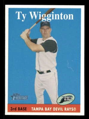 2007 Topps Heritage #212 Ty Wigginton (SP/Short Print) Devil Rays z - Image 1 of 2