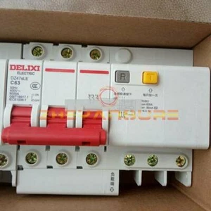 ONE DELIXI Air Switch Circuit Breaker Type C 63A DZ47sLE C63 3P New - Picture 1 of 4
