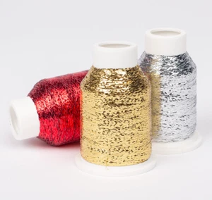 DROPS Glitter Thread Silver Gold Red Fingering Weight Add Sparkle To Your Yarn - Picture 1 of 4
