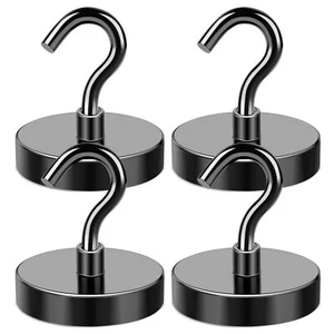 4 Pack 100Lbs Heavy Duty Magnetic Hooks for Cruise Cabins Refrigerator Kitchen - Picture 1 of 7