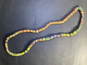 Antique African Trade Beads Long 31 3/4 in #6 - Picture 1 of 5
