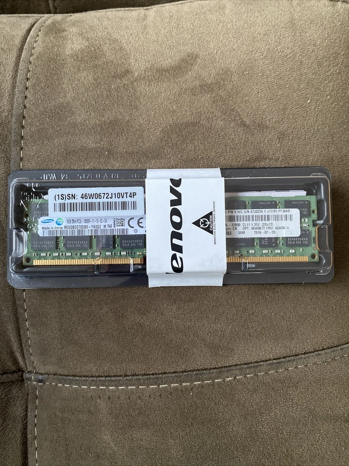 SAMSUNG 16GB 2Rx4 PC3L-12800 CL11 ECC DDR3 SDRAM Reg 1.35v RAM M393B2G70DB0-YK0Q - Image 1 of 4