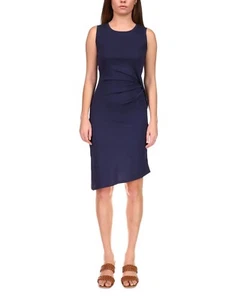 MICHAEL MICHAEL KORS Womens Navy Asymmetrical Hem Pullover Dress Petites XL - Picture 1 of 4