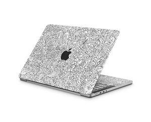 Doodle Style MacBook Skin - Full cover skin for MacBook Pro & Air Models M1 M2 - Picture 1 of 7