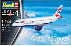 REVELL 1:144 KIT AEREO AIRBUS A320NEO BRITISH AIRWAYS LUNGHEZZA 26,1 cm 03840 - Foto 1 di 1