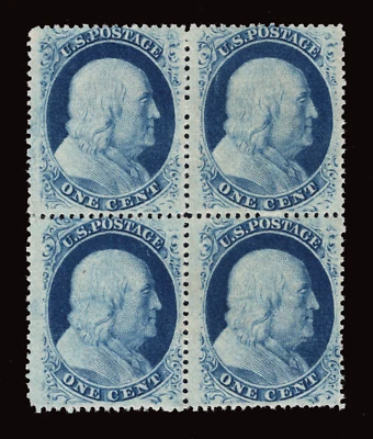 MOMEN: US STAMPS #24 INTACT BLOCK OF 4 UNUSED LOT #91330* - Image 1 of 2