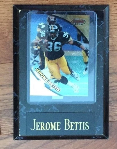 PITTSBURGH STEELERS-----JEROME BETTIS----FOOTBALL CARD PLAQUE Cover