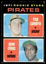 1971 Topps Baseball Card Pirates Rookies - Fred Cambria/Gene Clines #27