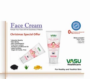 VASU Face Cream Natural Herbal FREE from Parabens Mineral Oil & Animal Fat - Picture 1 of 4