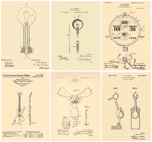 IMPRESIONES DE ARTE DE PARED DE OFICINA DE PATENTES VINTAGE A2 / A3 / A4 - Imagen 1 de 11