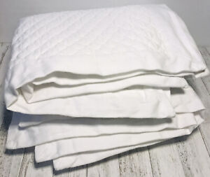 Pair Two Charter Club Damask Quilted Solid KING Shams White India NWOT