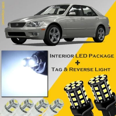Paquete de 14 bombillas LED blancas interiores + retroceso para Lexus IS300 2001-2005 Foto 1 de 4