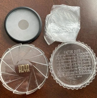 Hoya 55mm clarabóia 1B filtro e guia de fatores Japão estojo caixa direções ponto macio - Imagem 1 de 4