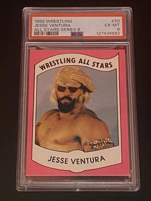 1982 WRESTLING ALL-STARS SERIE B #20 JESSE THE BODY VENTURA RC HOF PSA 6 Foto 1 de 2