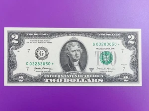 2 $ 2017 *** Chicago Star *** Federal Reserve Choice UNC GEM BU NOTE - Bild 1 von 2