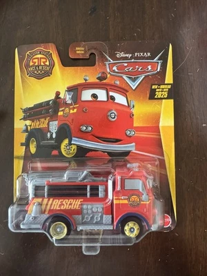 Disney Pixar Cars Red The Fire Truck Radiador Muelles Carrera y Rescate 2025 Nuevo Foto 1 de 2