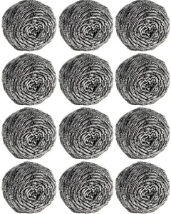 12Pcs Steel Wool Scrubber Pads for Cleaning Dishes, Pans, Pots, Ovens, Grills... - Picture 1 of 8