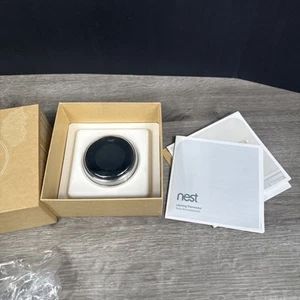 Nest Google Thermostat Model 02A ZQAT20 2H/2C Black & Silver - Picture 1 of 8