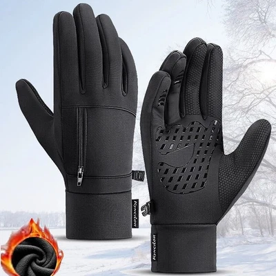 Guantes de esquí impermeables de invierno para hombres y mujeres cálidos para nieve ciclismo clima frío conducción Foto 1 de 4