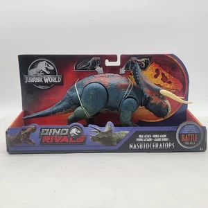 Figura de acción Mattel Jurassic World Dino Rivals Dual Attack Nasutoceratops - Imagen 1 de 11