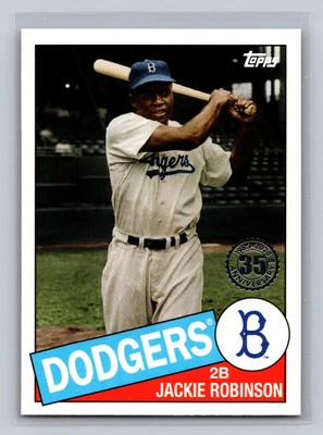 2020 Topps #85-22 Jackie Robinson 1985 Topps 35th Anniversary (Series One) - Image 1 of 2