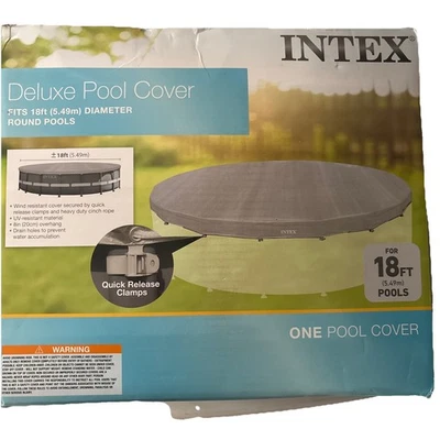 Intex 18 Ft Round Deluxe Pool Cover for Metal Frame Pools (28041E) - Image 1 of 4
