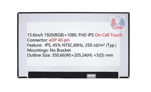 A+ 15.6"  IPS FHD Touch Screen for HP EliteBook 850 G7 G8 EDP 40Pin 1920*1080 - Picture 1 of 8