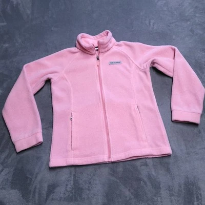 Columbia Full Zip Fleece Sweater Youth M 10-12 Outdoor Hiking Camp Collared - Image 1 of 4