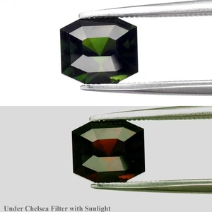 💎 2,16ct VS Achteck natürlicher grüner Chrom Turmalin - unbeheizt, Tansania Edelstein - Bild 1 von 6