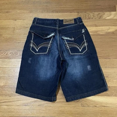 Pantalón corto vaquero mujer bordado azul marino Fossil 70 talla 14 Foto 1 de 4