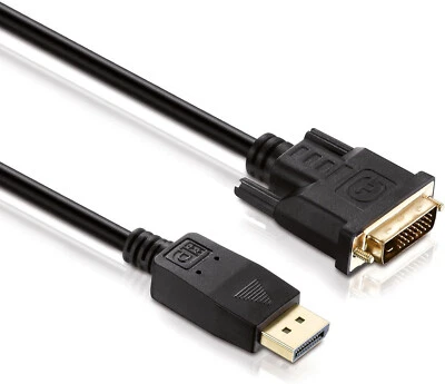 2m Displayport zu DVI Kabel Display Port auf DVI-D Stecker 24+1 Adapter Kabel PC - Bild 1 von 4
