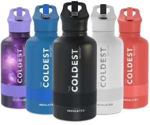 Coldest 64oz Sports Water Bottle Straw Lid Insulated Stainless Steel- 64oz Jug - Picture 1 of 312