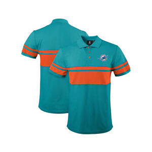 FOCO Men's NFL Miami Dolphins Stripe Polo Shirt