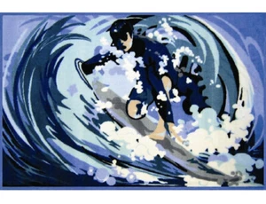LA Teppich Fun Time Collection Surfin Area Neuheit Teppich 19 x 29 Zoll - Bild 1 von 6
