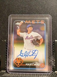 Grant Hartwig RC 2024 Topps Chrome - Rookie Auto - Mets - Picture 1 of 2