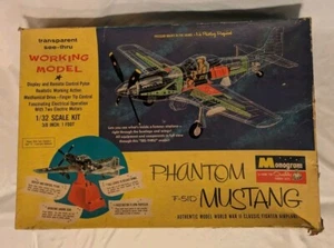 Vintage 1961 Monogram Model Phantom Mustang F-51D PA67-700 Kit STARTED - Picture 1 of 12