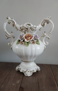 Vintage Large Capodimonte Comacchio 15" Twin Handle Vase - Rare - Picture 1 of 17